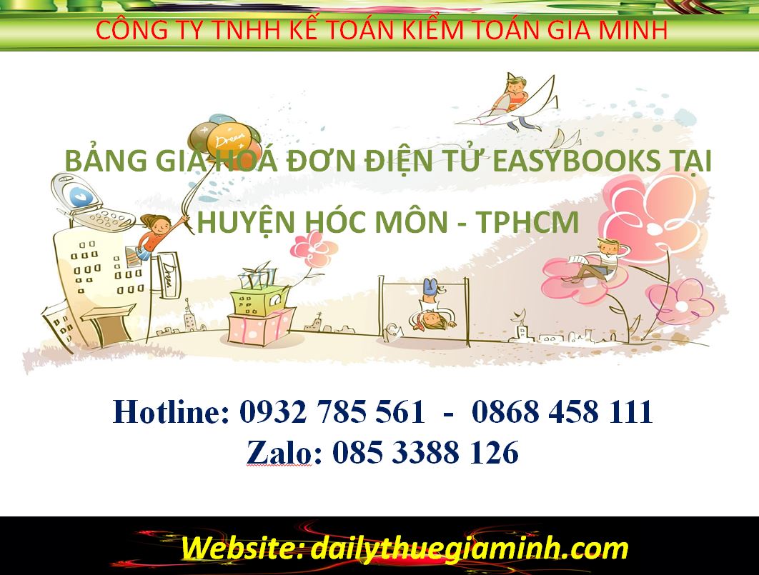 bảng giá hoá đơn điện tử easybooks tại Huyện Hóc Môn - TPHCM