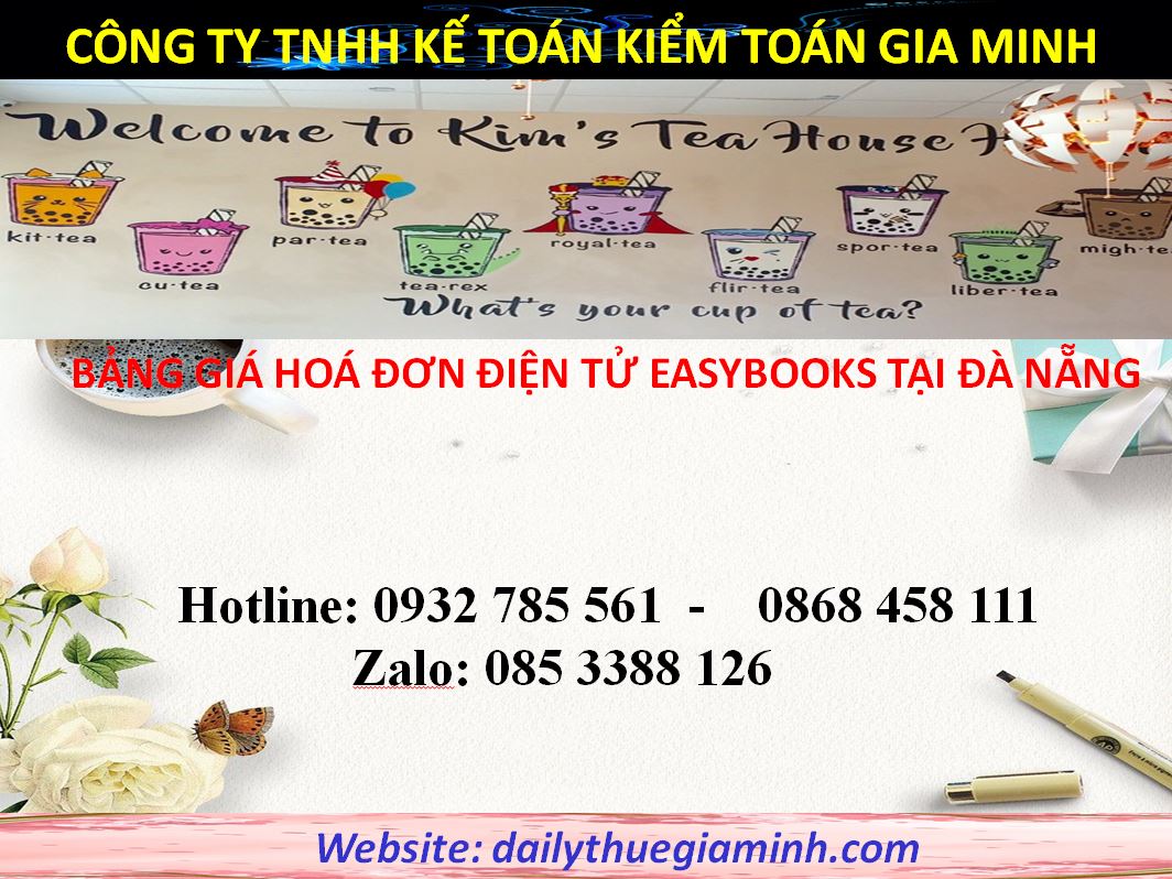 bảng giá hoá đơn điện tử easybooks tại Đà Nẵng