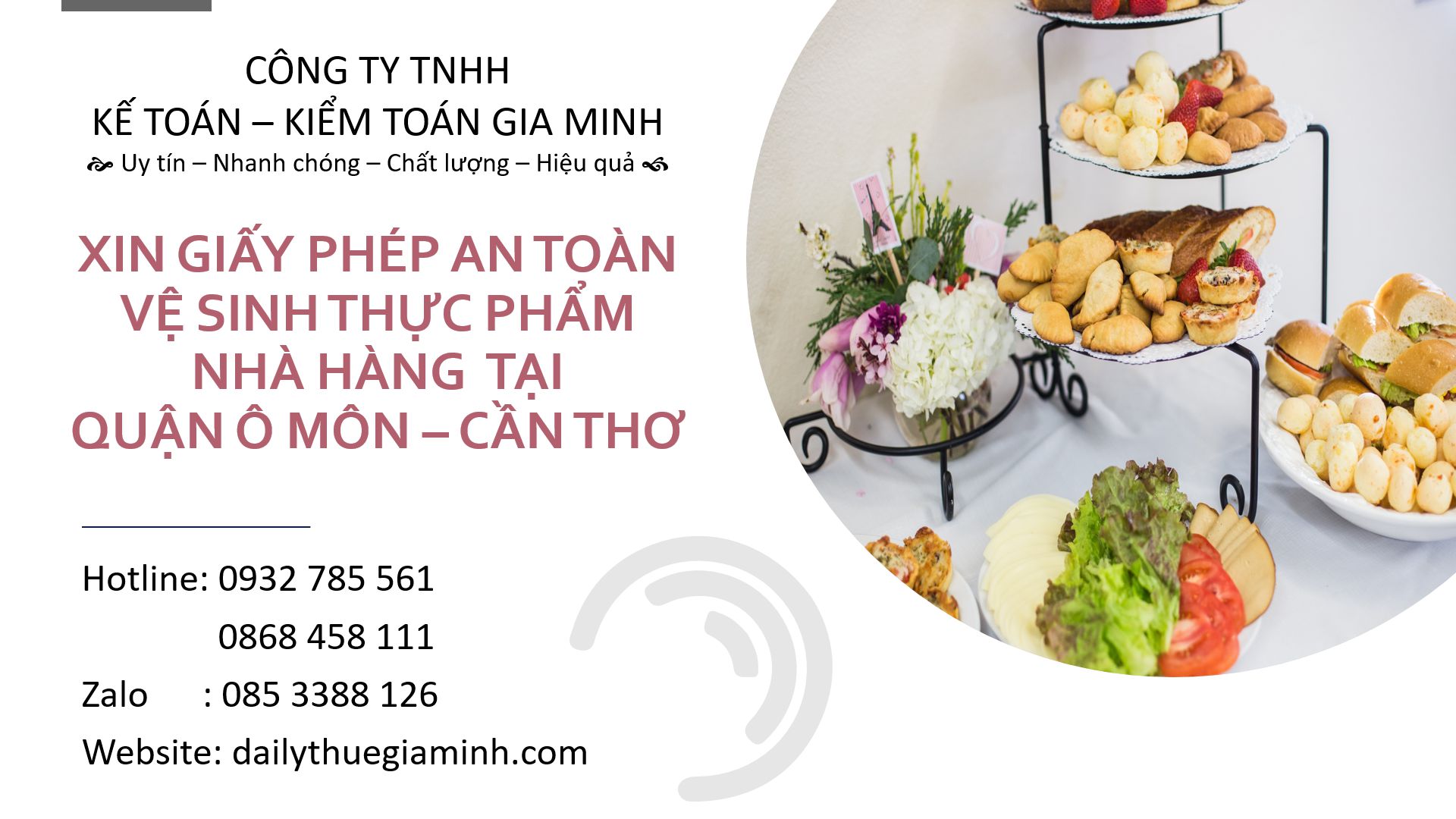Xin giấy phép vệ sinh an toàn thực phẩm nhà hàng tại Quận Ô Môn - Cần Thơ