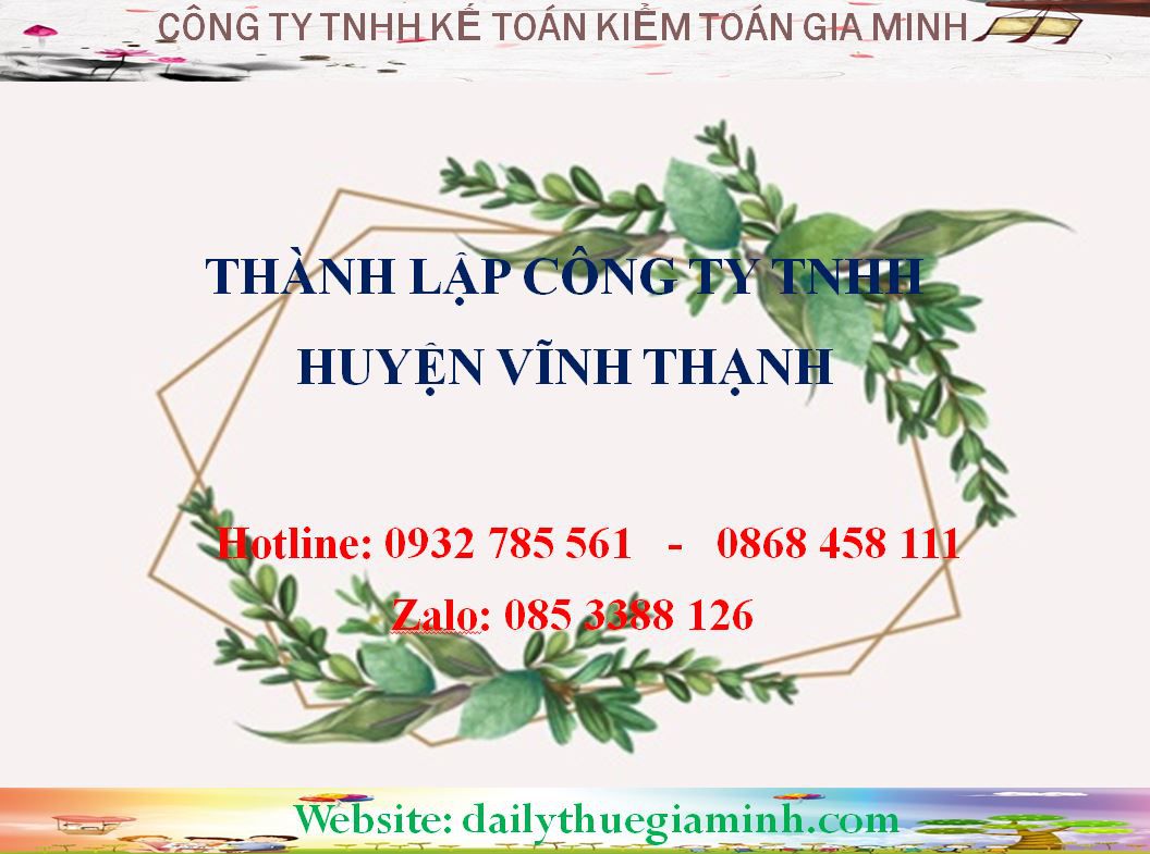 Thành lập công ty TNHH Huyện Vĩnh Thạnh - Cần Thơ