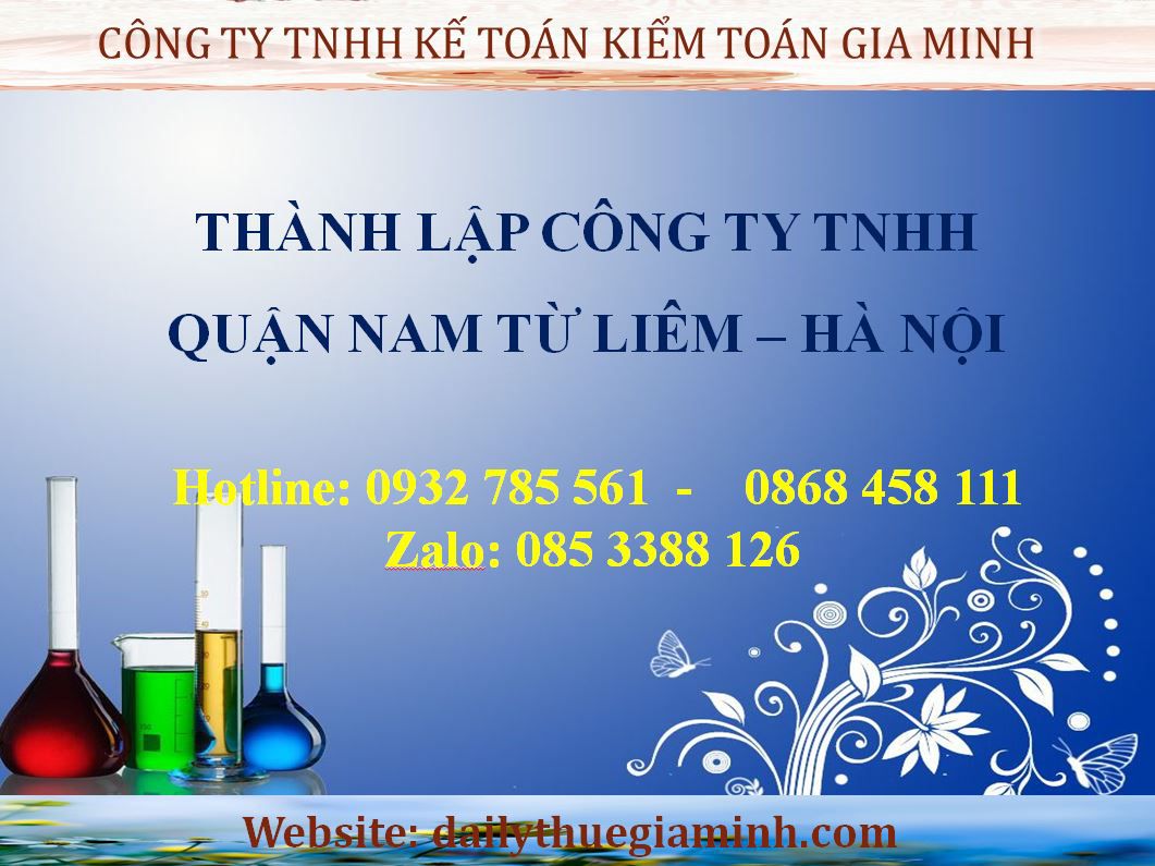 Thành lập công ty TNHH tại Quận Nam Từ Liêm - Hà Nội