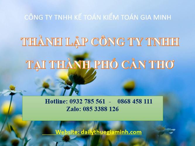 Thành lập công ty TNHH thành phố Cần Thơ