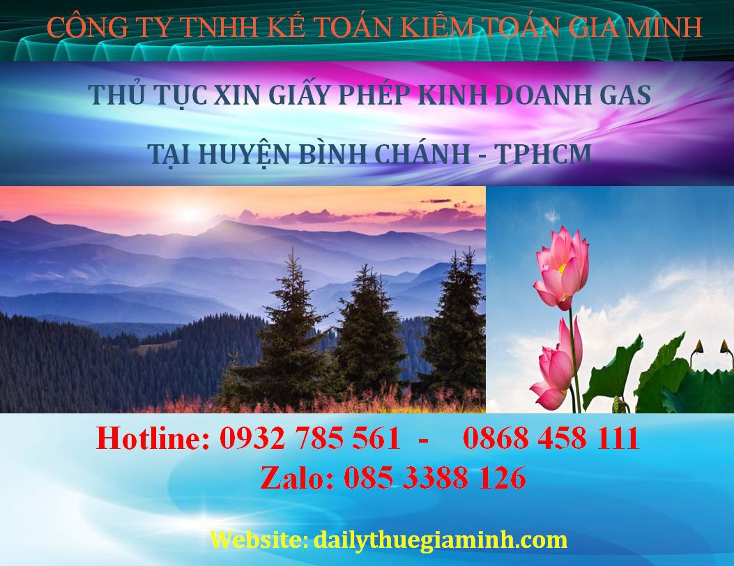 Thủ tục xin giấy phép kinh doanh gas tại Huyện Bình Chánh - TPHCM