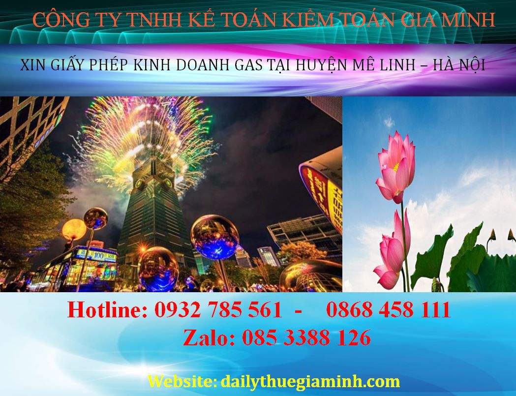 Xin giấy phép kinh doanh gas tại Huyện Mê Linh - Hà Nội