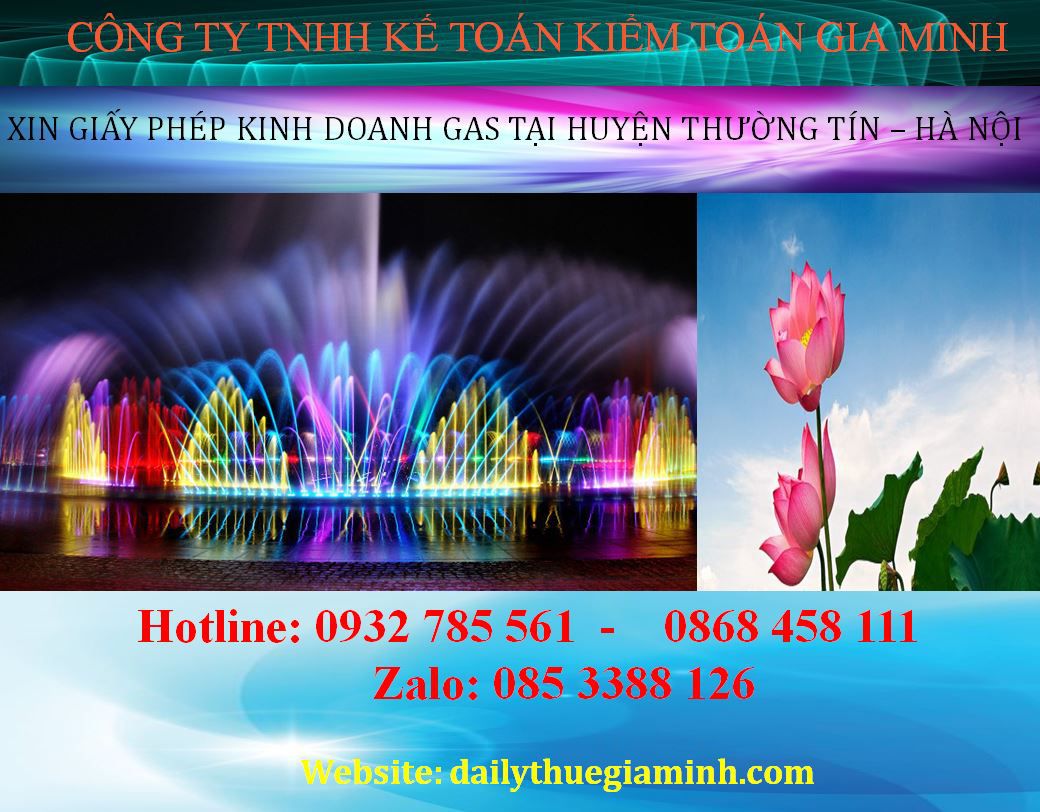 Xin giấy phép kinh doanh gas tại Huyện Thường Tín - Hà Nội