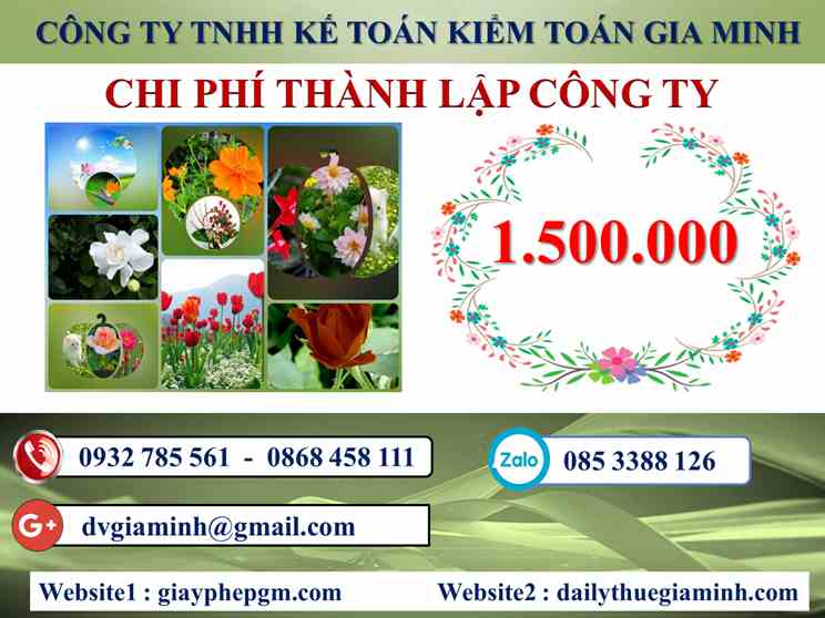 Chi phí dịch vụ thành lập công ty Huyện Mê Linh