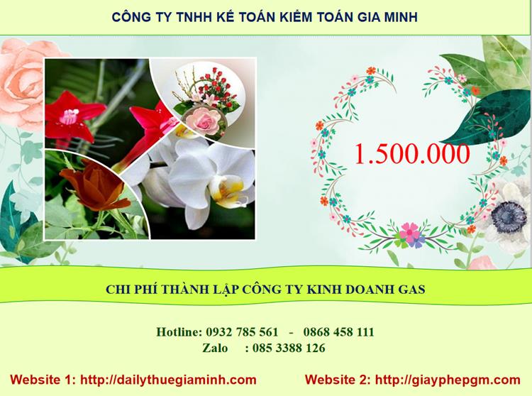 Chi phí thành lập công ty gas tại Quận Bình Tân