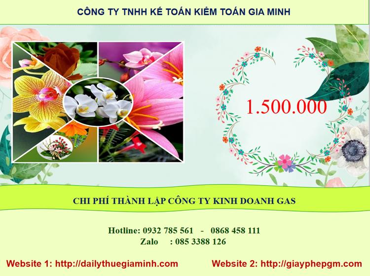 Chi phí thành lập công ty gas tại Quận Long Biên