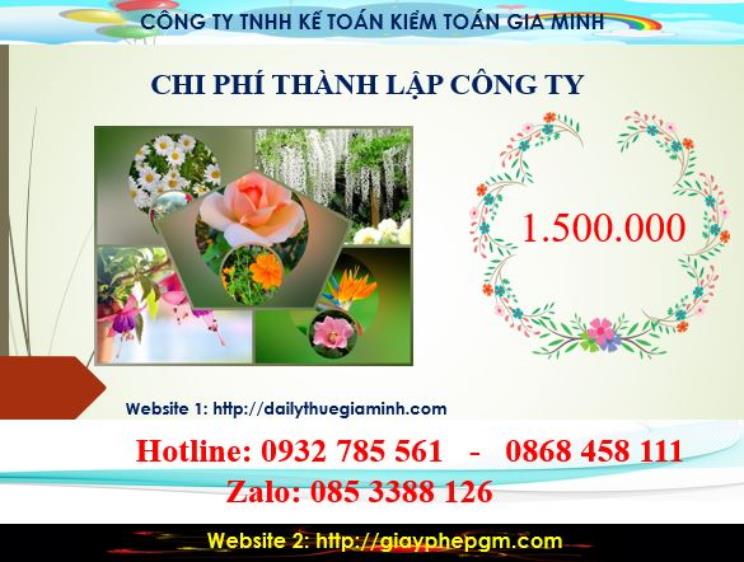 Chi phí thành lập công ty kinh doanh vàng tại Quận Long Biên