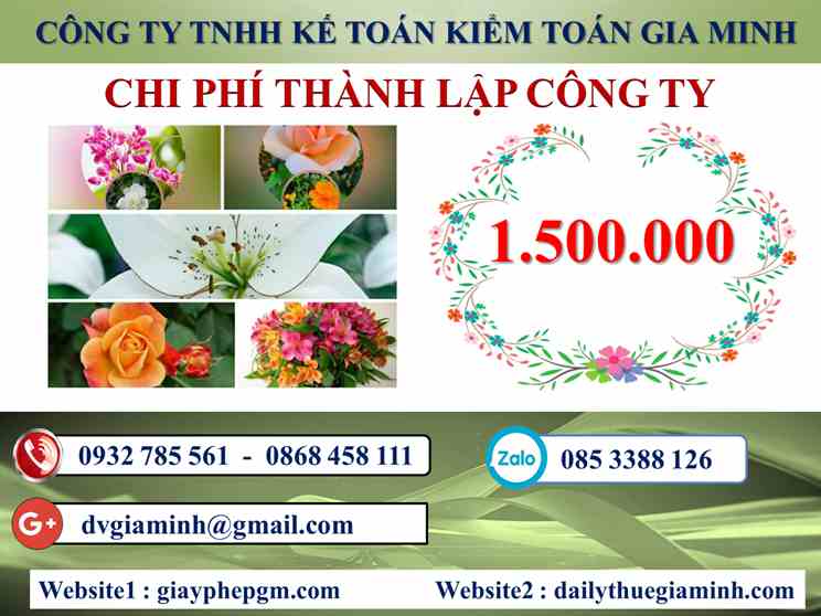 Chi phí dịch vụ thành lập công ty Nam Định