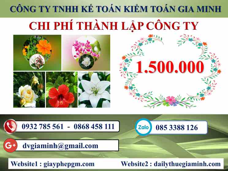 Chi phí dịch vụ thành lập công ty Nha Trang