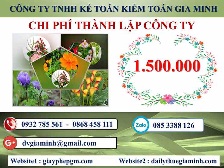 Chi phí dịch vụ thành lập công ty Quận Bình Tân