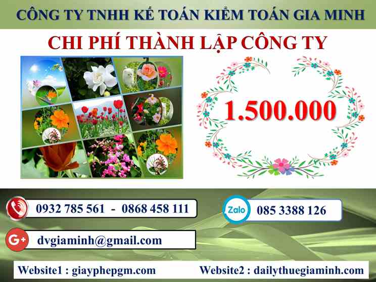 Chi phí dịch vụ thành lập công ty Quận Long Biên