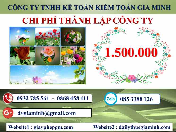 Chi phí dịch vụ thành lập công ty Quận Thanh Xuân