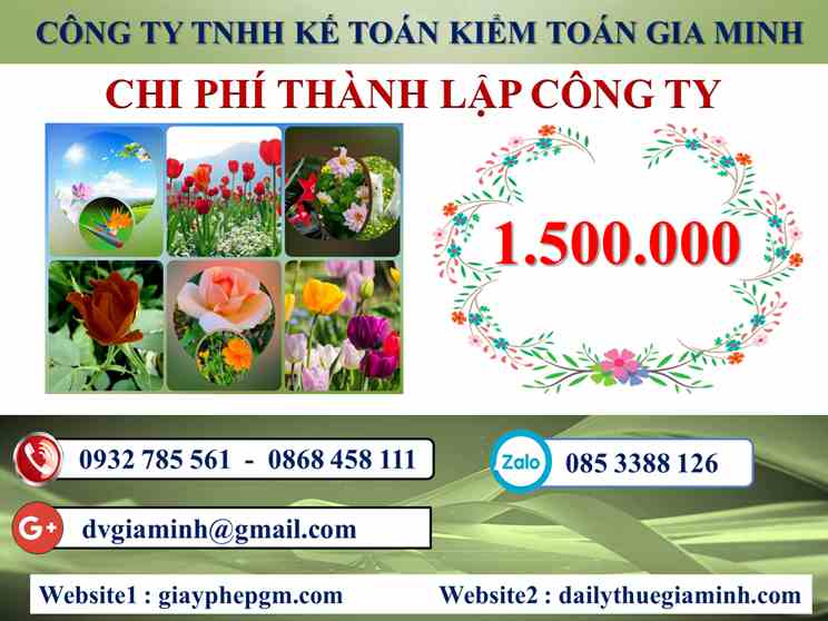 Chi phí dịch vụ thành lập công ty Thành Phố Hồ Chí Minh