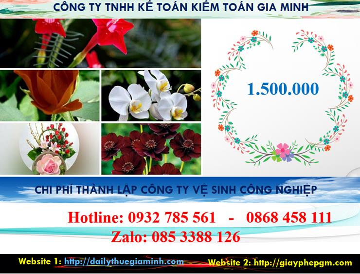Chi phí thành lập công ty vệ sinh công nghiệp tại Kiên Giang