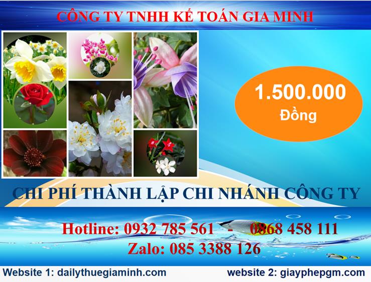 Chi phí thành lập chi nhánh công ty tại Huyện Thanh Oai