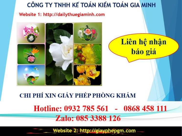 Chi phí xin giấy phép kinh doanh khám chữa bệnh tại Huyện Bàu Bàng