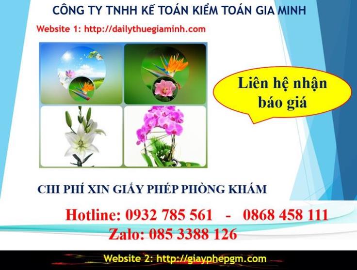 Chi phí xin giấy phép kinh doanh khám chữa bệnh tại H. Đan Phượng
