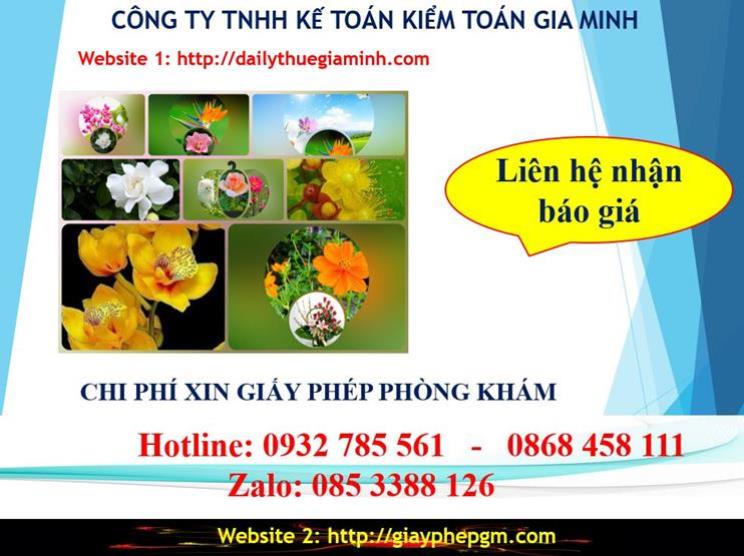 Chi phí xin giấy phép kinh doanh khám chữa bệnh tại Huyện Dầu Tiếng
