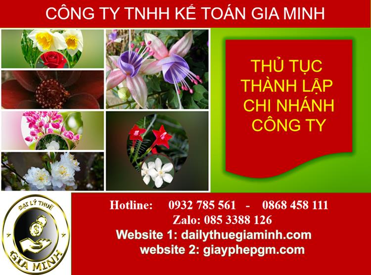Chi phí thành lập chi nhánh công ty tại Huyện Sóc Sơn