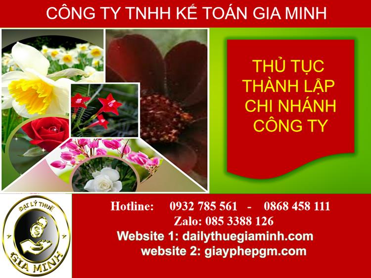 Thủ tục thành lập chi nhánh công ty tại Thành phố Hà Nội