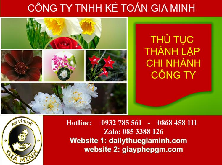 Thủ tục thành lập chi nhánh công ty tại Thành phố Hồ Chí Minh