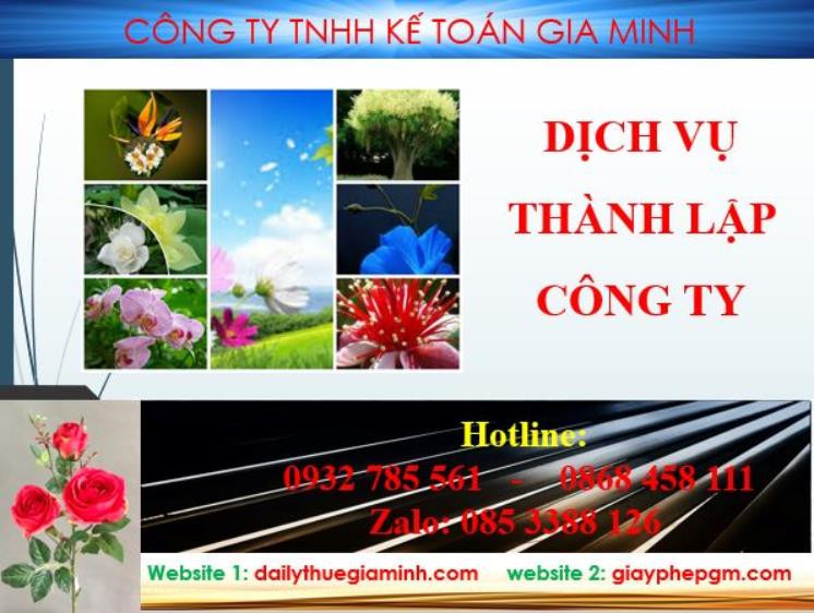 Thành lập công ty Huyện Bàu Bàng
