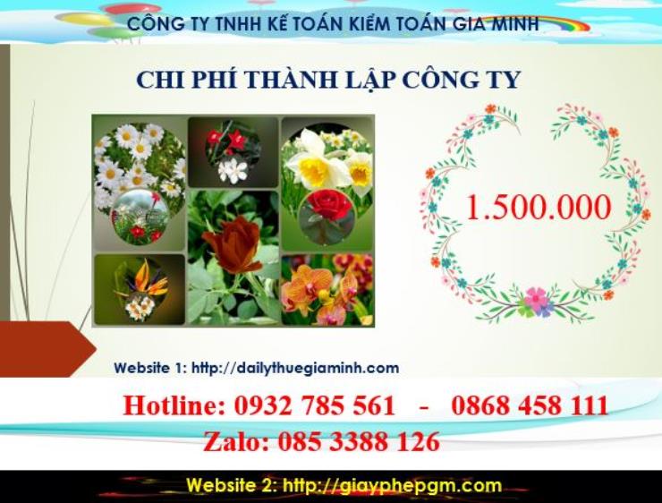 Chi phí thành lập công ty kinh doanh vàng tại Quận Tân Bình