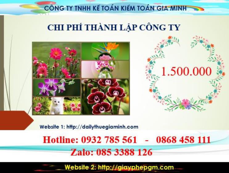 Chi phí thành lập công ty kinh doanh vàng tại Quận Tân Phú