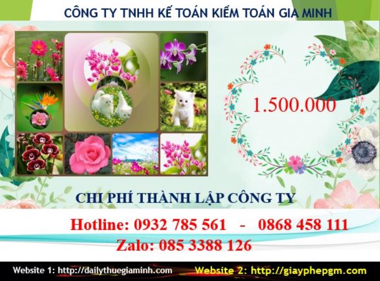 Phí dịch vụ thành lập công ty Quận Thanh Xuân