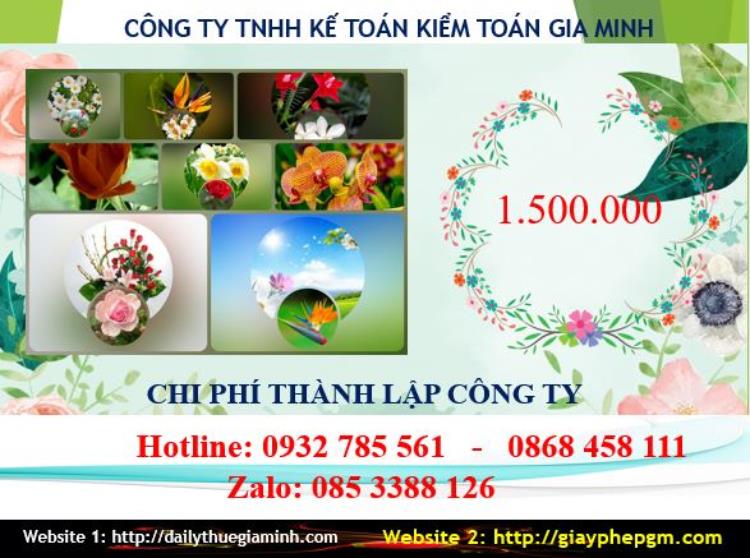 Phí dịch vụ thành lập công ty tại Lâm Đồng