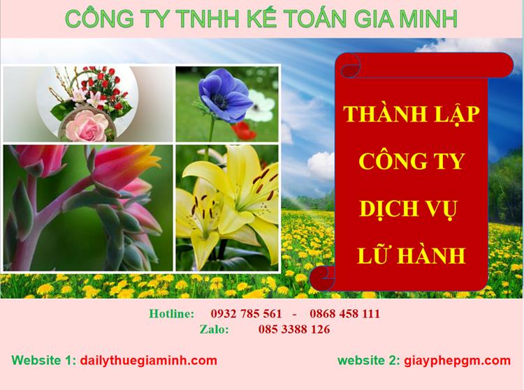Thủ tục thành lập công ty dịch vụ lữ hành tại Quận Tân Bình
