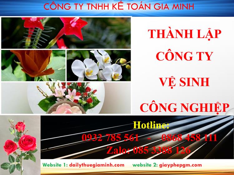 Thủ tục thành lập công ty vệ sinh công nghiệp tại TP Hồ Chí Minh