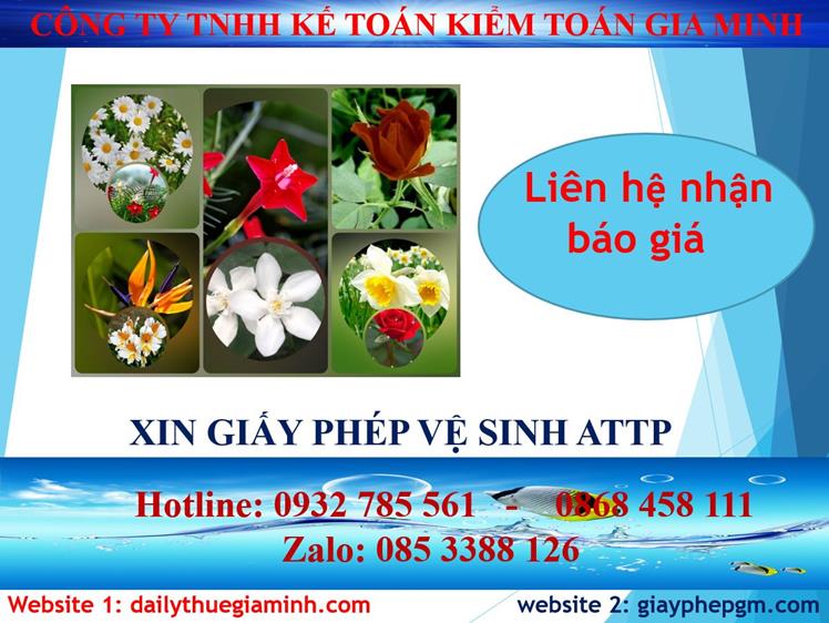Chi phí xin giấy phép vệ sinh an toàn thực phẩm tại Thị Xã Thuận An