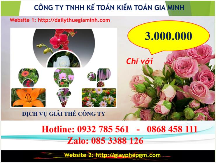 Chi phí dịch vụ giải thể công ty Huyện Phong Điền