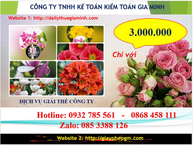 Chi phí giải thể doanh nghiệp tại Huyện Quốc Oai