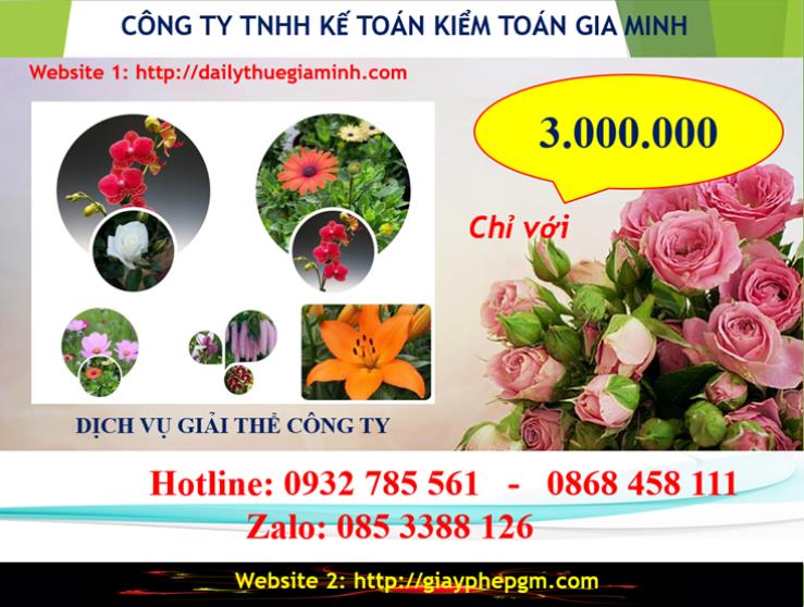 Chi phí giải thể doanh nghiệp tại Thái Nguyên