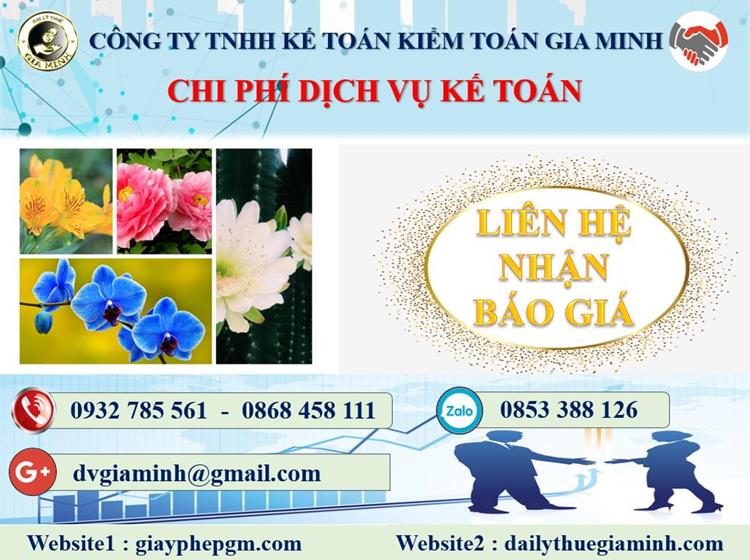 Chi phí dịch vụ kế toán tại Quận Ninh Kiều