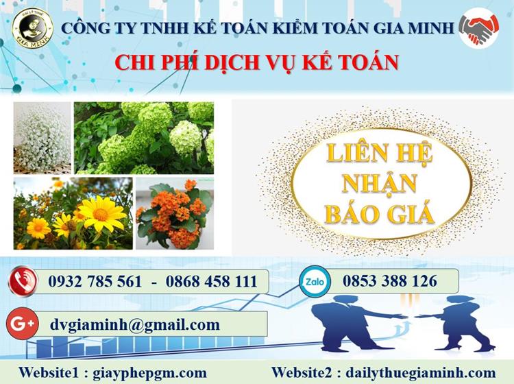 Chi phí dịch vụ kế toán tại Quận Tân Phú