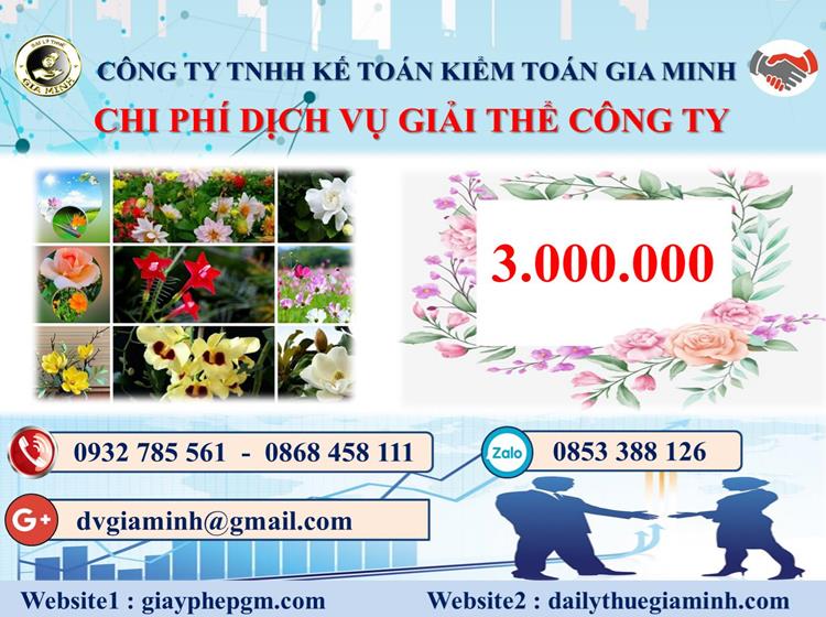  Chi phí dịch vụ giải thể công ty trọn gói ở Bắc Giang