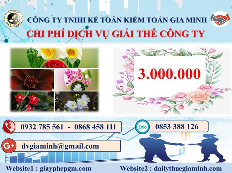  Chi phí dịch vụ giải thể công ty trọn gói ở Đắk Lắk