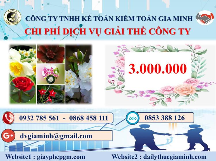  Chi phí dịch vụ giải thể công ty trọn gói ở Đắk Nông