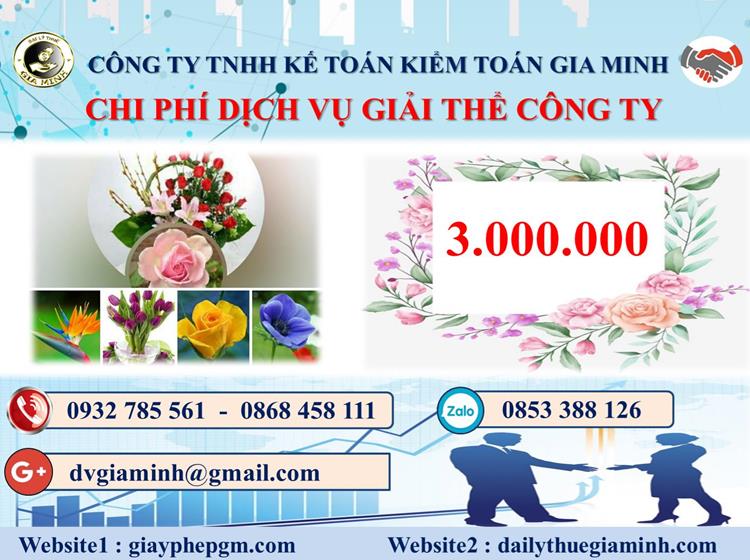  Chi phí dịch vụ giải thể công ty trọn gói ở Huyện Mê Linh
