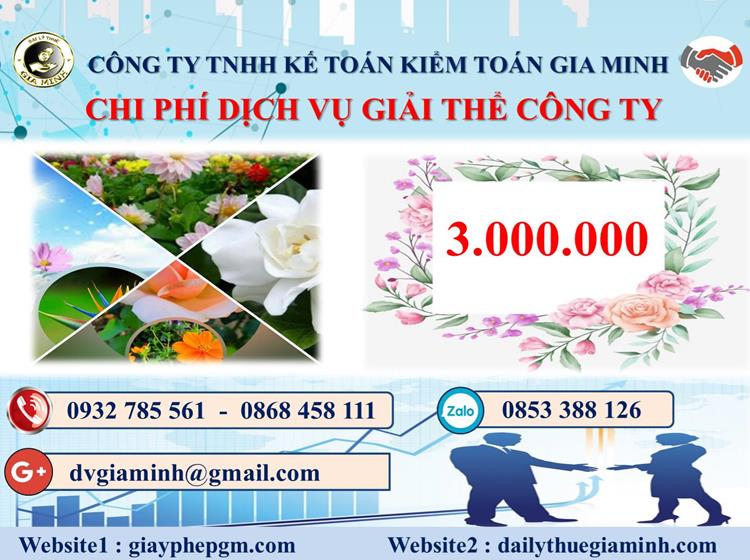  Chi phí dịch vụ giải thể công ty trọn gói ở Huyện Vĩnh Bảo