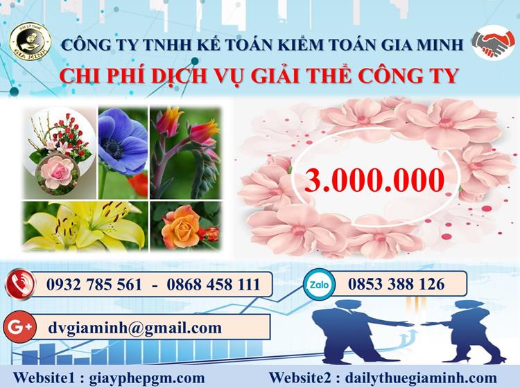  Chi phí dịch vụ giải thể công ty trọn gói ở Lâm Đồng