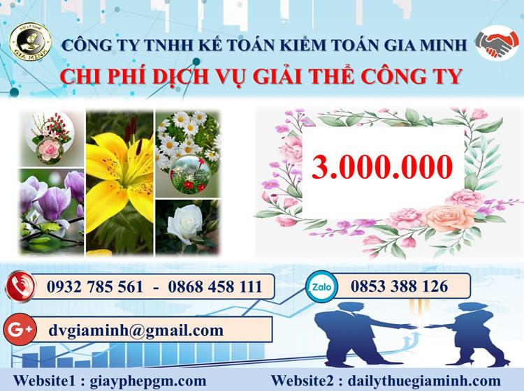 Chi phí dịch vụ giải thể công ty trọn gói ở Quận Hải An