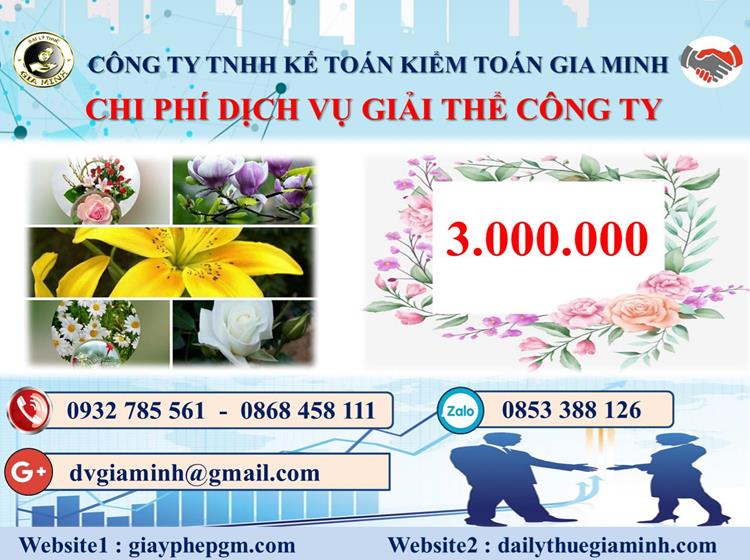 Chi phí dịch vụ giải thể công ty trọn gói ở Quận Hồng Bàng