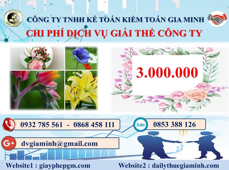  Chi phí dịch vụ giải thể công ty trọn gói ở Quảng Ngãi
