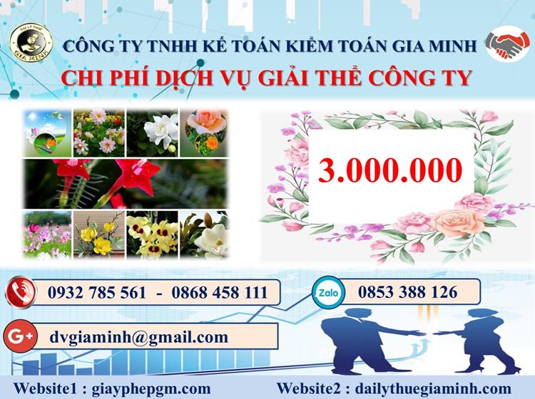  Chi phí dịch vụ giải thể công ty trọn gói ở Thị Xã Sơn Tây